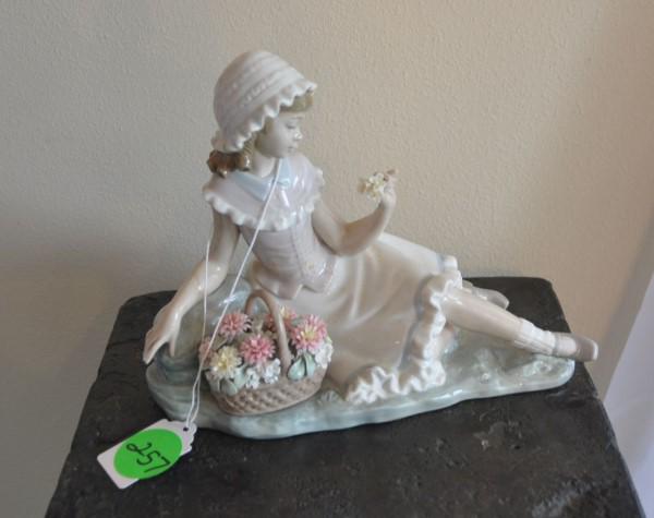 Lladro " Reclining Girl": Lladro #A 15 J "Reclining Girl", 20th century