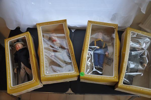 Vintage Effanbee Dolls: 4 Effanbee dolls in original boxes: #2981 John Wayne "American Guardian of the West", #1981 John Wayne "Symbol of the West", #1983 Groucho Marx, #1980 W. C. Fields, 20th century