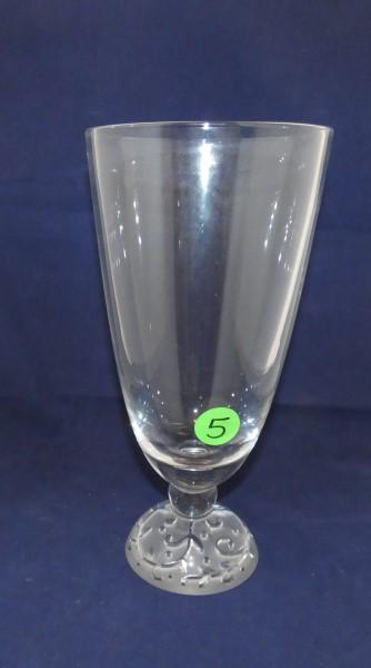 Lead crystal vase with ornate base (1 of 3)