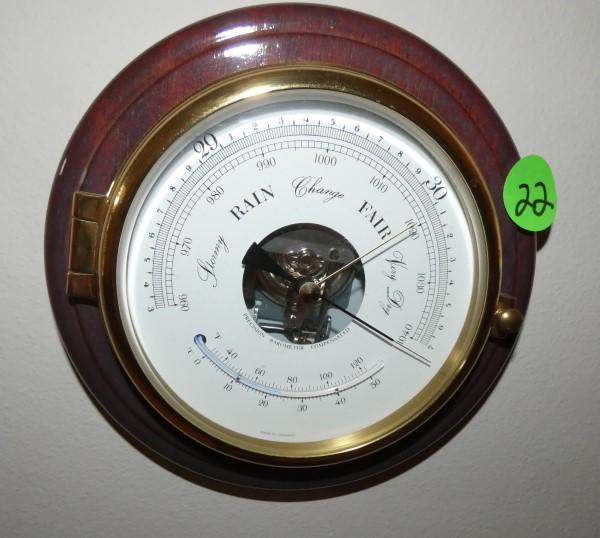 Antique English wood framed barometer (1 of 2)