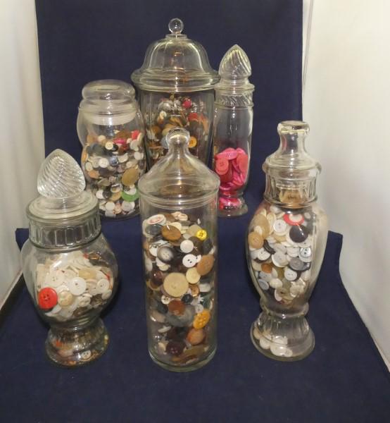 6 jars of interesting buttons (1 of 3)