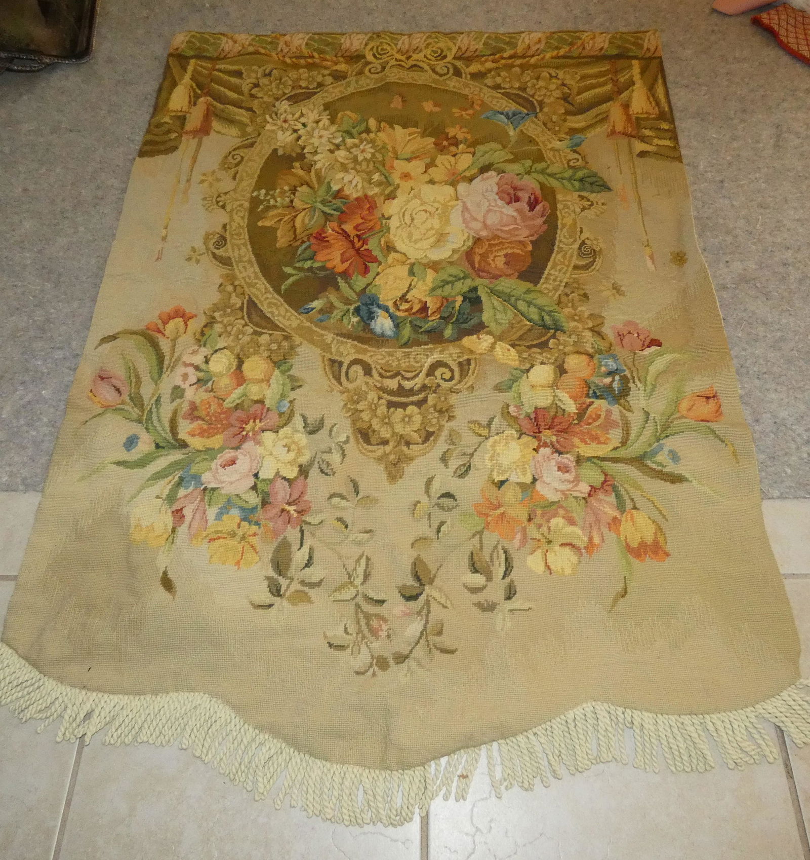 Vintage hand made needlepoint wall tapestry (1 of 3)