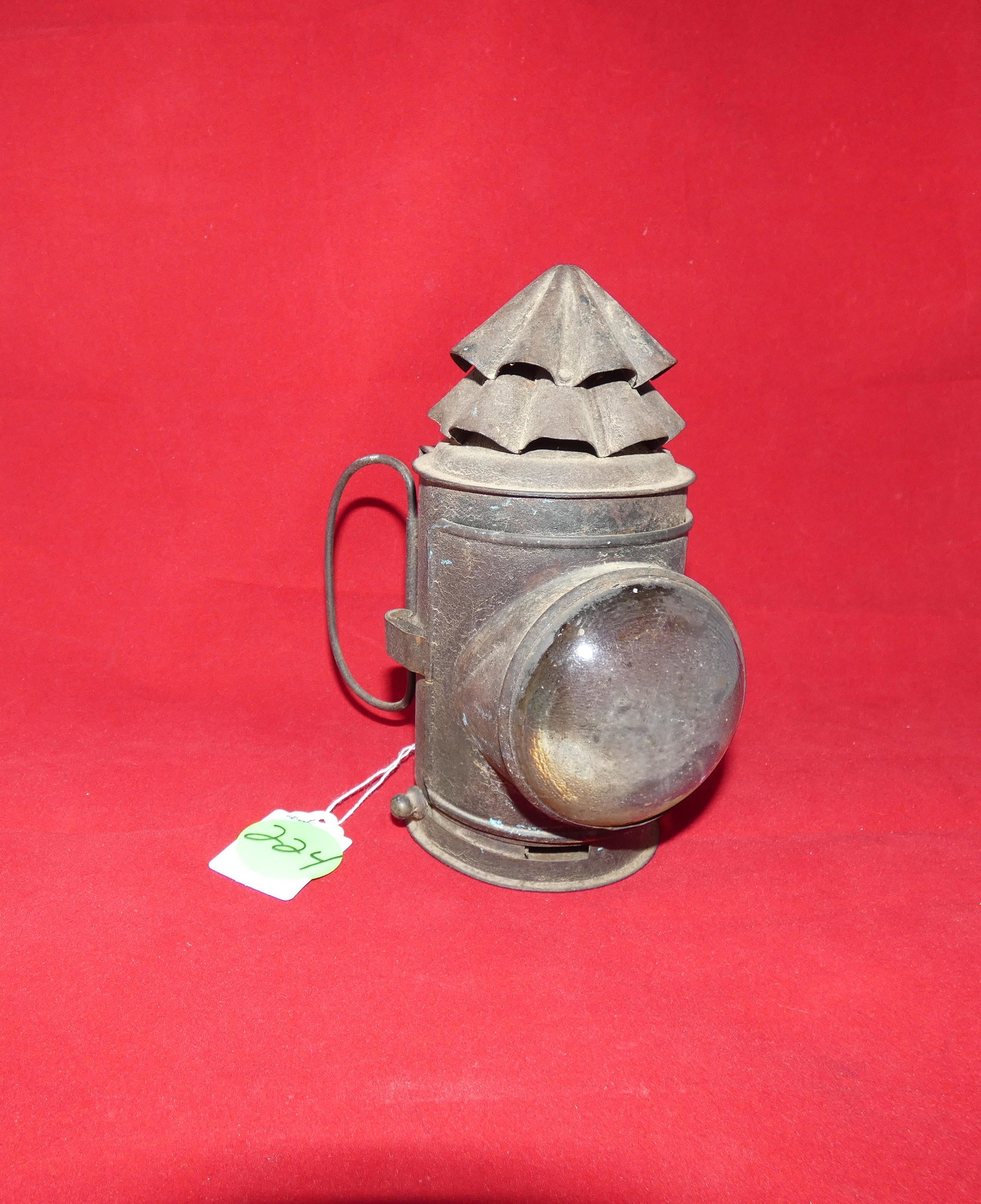 Antique Police oil lantern: Antique Police oil lantern, late 19th century