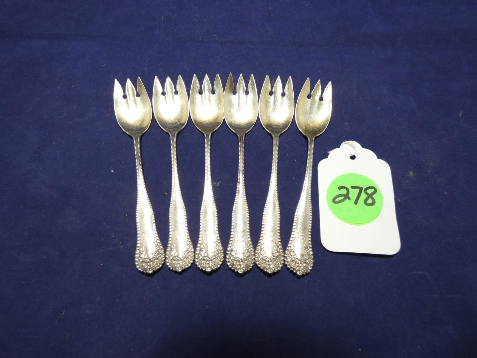 6 sterling Victorian ice cream spoons (1 of 2)