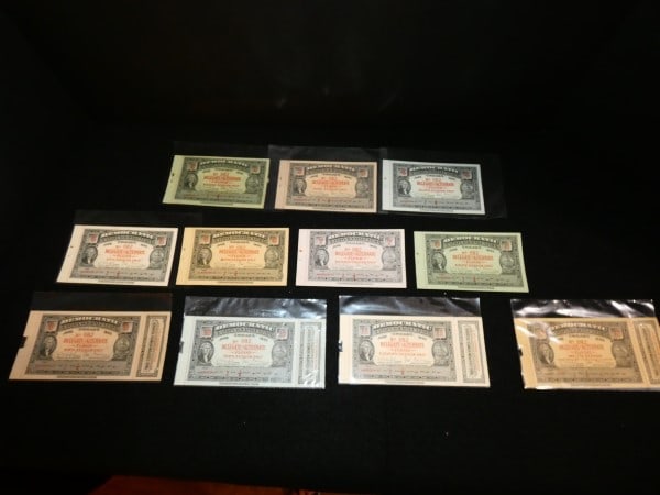 1932 Democratic National Convention Press Session Tickets -FDR for President: 1932 Democratic National Convention Press Session Tickets -FDR for President Delegate Alternate Floor Session Tickets, June 1932, No. 882, without stubs: #2, #3, #4, #5, #6, &7, #8, with stub attached