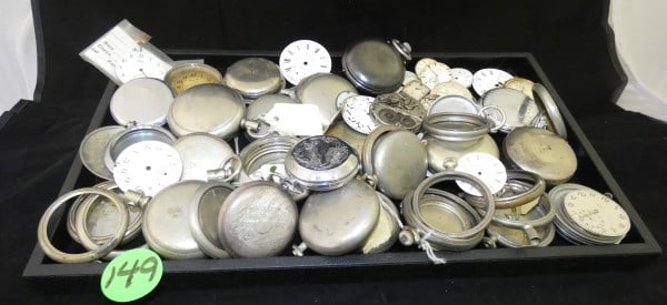 Antique & vintage pocket watch cases & faces: Antique & vintage pocket watch cases & faces, early to mid 20th century