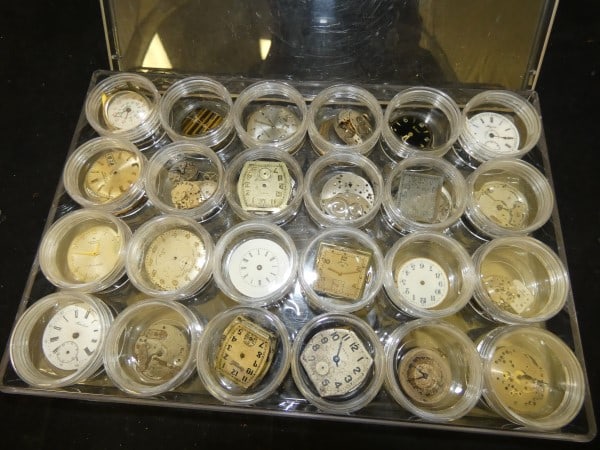 Vintage watch faces & parts: Vintage watch faces & parts, mid 20th century