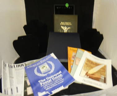 Assortment of Philatelic Cards, stamps & The American Philatelist magazines: Assortment of Philatelic Cards, stamps & The American Philatelist magazines: North American Wildlife Collection, Philatelic cards from conventions from the 1960-1990's-an AMAZING collection, 20th cent