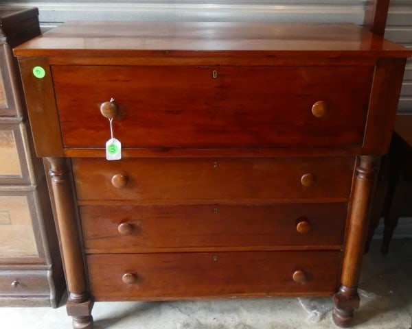 Antique Empire cherry chest of drawers (1 of 3)