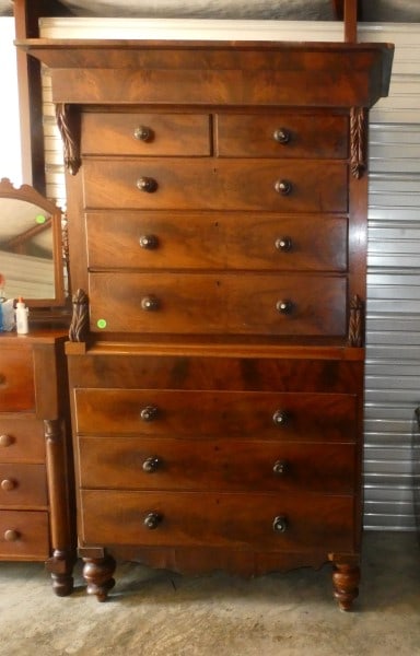 Beautiful antique mahogany chest-upon-chest (1 of 5)
