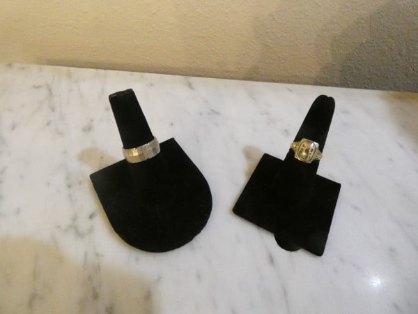 14K gold faceted band, 10K gold ring (1 of 4)