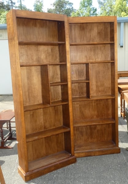Pair of mahogany book cases: Pair of mahogany book cases 28" w x 9" d x 78" h, 20th century