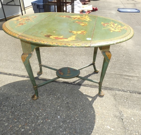 Asian hand painted game table (1 of 5)