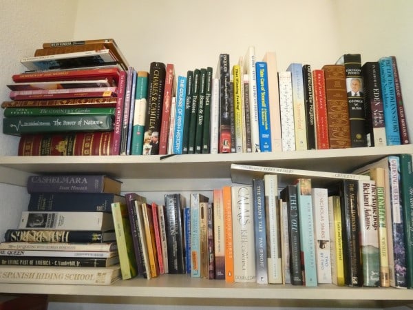 2 shelve (approx. 75 books) s of interesting books (1 of 5)