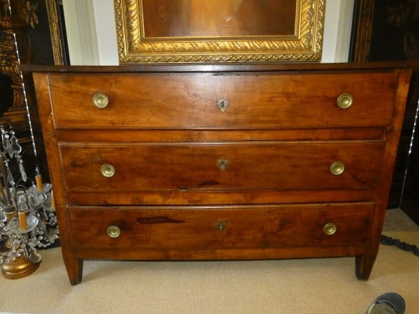Very old  mixed wood chest (1 of 5)