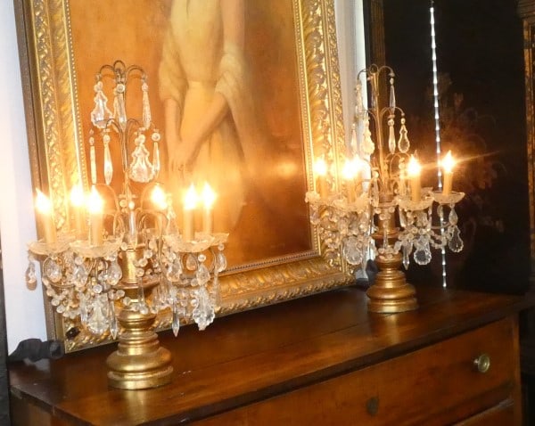 Pair of electric crystal lamps (1 of 5)