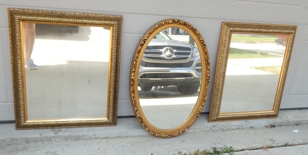 3 gold framed mirrors (1 of 4)