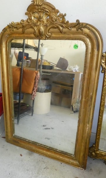 Antique gold gilt gesso mirror (1 of 5)