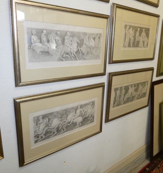 4 framed prints of classical scenes (1 of 4)
