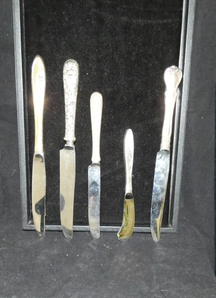 5 sterling dinner knives (1 of 3)
