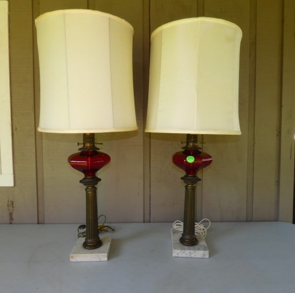 Pair of antique table lamps (1 of 4)