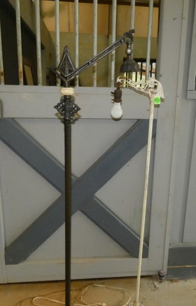 2 antique metal floor lamps (1 of 3)