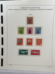 Vintage stamps from the Federal Republic of Germany 1968-1969