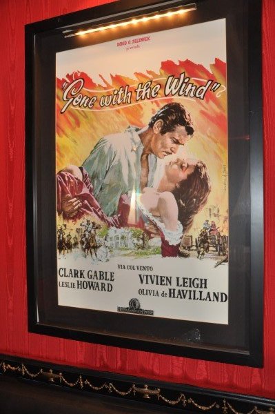 Framed movie poster "Gone with the Wind", site 2'4" H x: Framed movie poster "Gone with the Wind", site 2'4" H x 2'11" W, with frame 3'10" H x 2'10" W