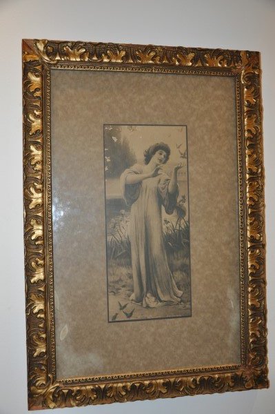 Framed vintage print, 547 Loves Messingers, J. Austen: Framed vintage print, 547 Loves Messingers, J. Austen Co., Chicago site 1'1" H x 6" W , with frame 2'1" H x 1'5" W