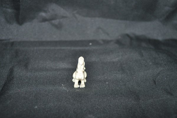 Ivory Netsuke: Wolf, 1 1/2" H: Ivory Netsuke: Wolf, 1 1/2" H