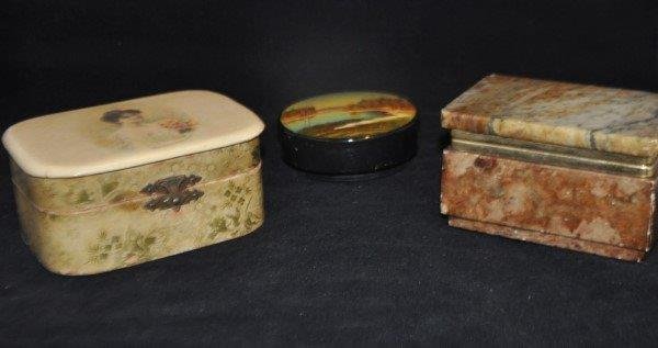 3 small boxes: 1 Victorian, early 20th C. 1 Russian (1 of 2)