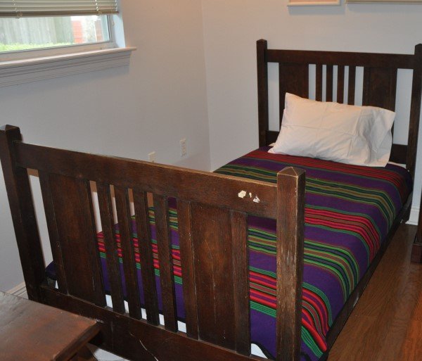 Antique twin bed: head board & foot board with original: Antique twin bed: head board & foot board with original mattress