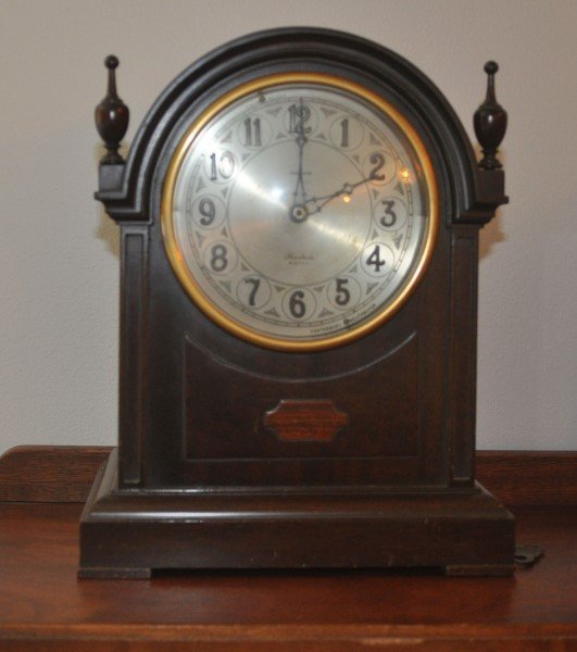 Mahogany Herschede Electric clock, 2 chimes, Canterbury (1 of 2)