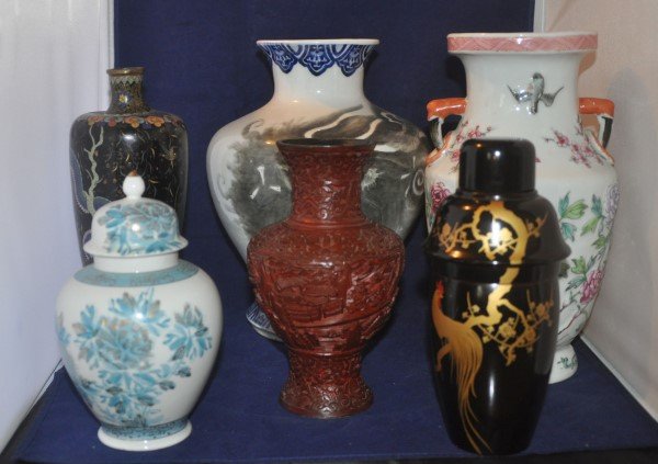 5 Oriental vases & martini shaker (1 of 1)
