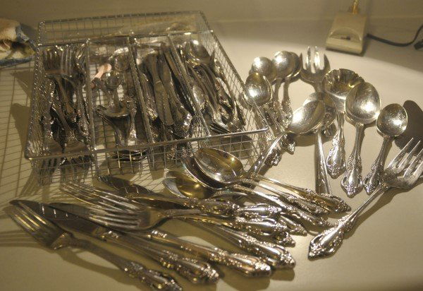 Large set of stainless flatware by Oneida 75+ pieces (1 of 3)