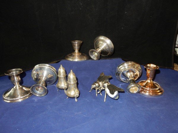 2 pairs of weighted sterling candle sticks & 1 pair (1 of 1)