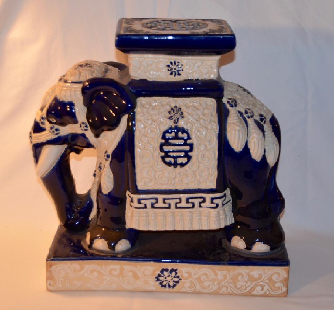 Blue & White Chinese Elephant Stand (1 of 5)