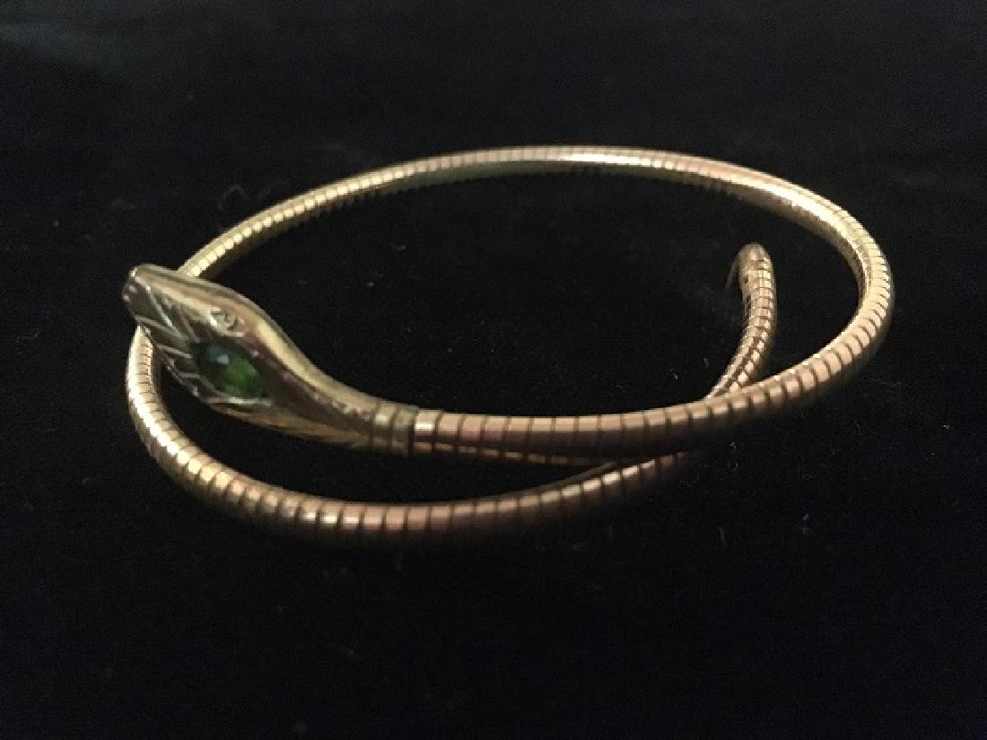 Geman Rolled Gold Art Deco Snake Bracelet (1 of 3)