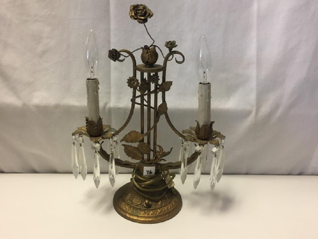 Two Branch Electrified Candle Lamp (1 of 3)