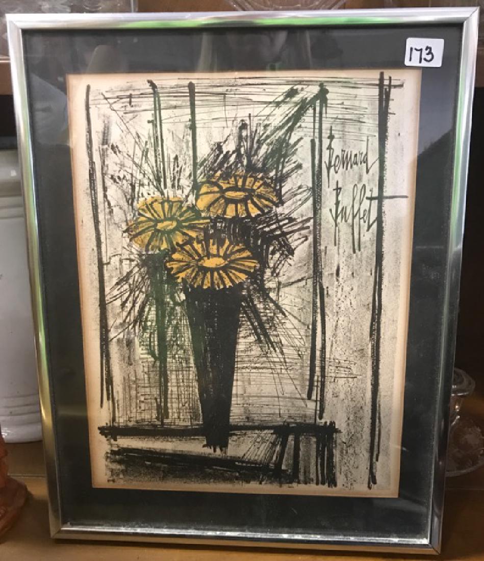 Bernard Buffet Lithograph -- Flower (1 of 2)