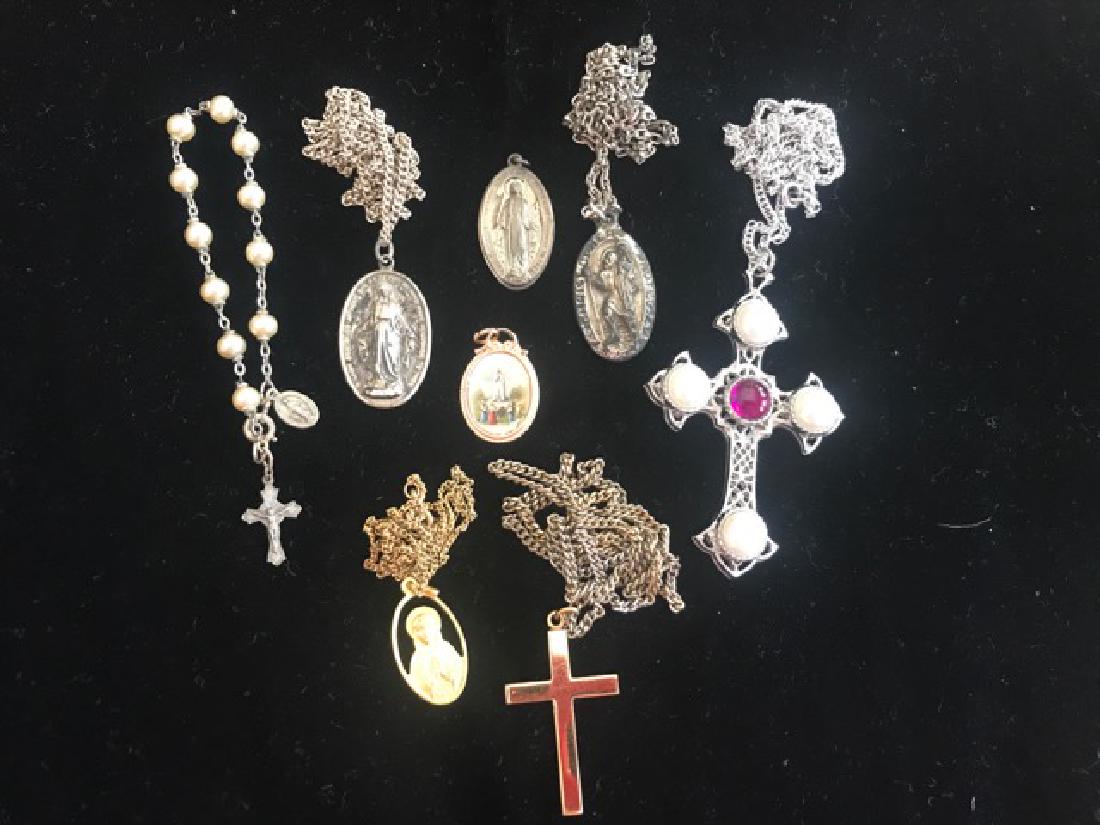 Lot of Reigious Jewelry Items inc. Sterling (8) (1 of 6)