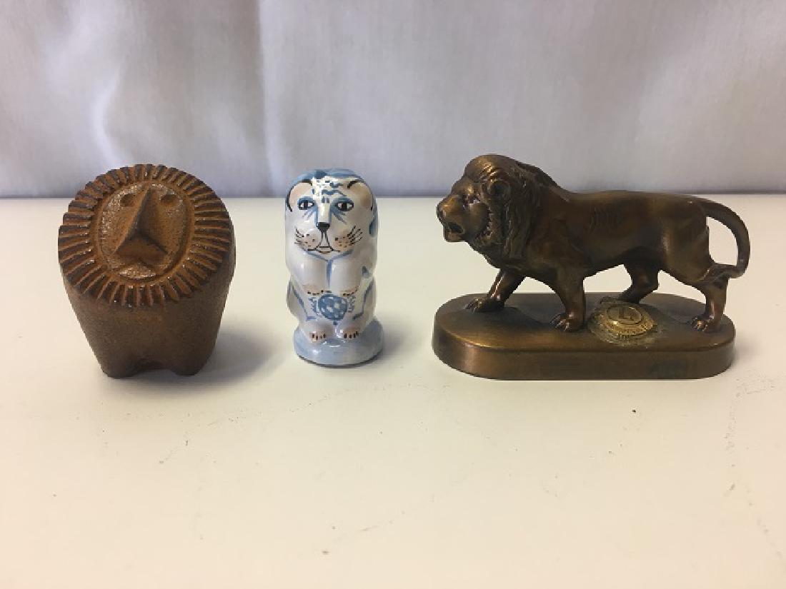 Lot of 3 Decorative Lion Figures (1 of 3)