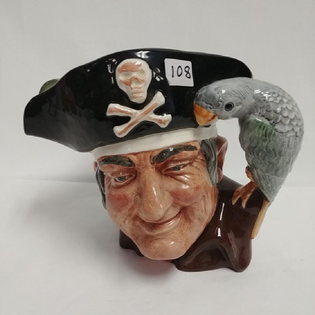 Royal Doulton Toby Mug - Long John Silver: D6335. 7-1/4" high