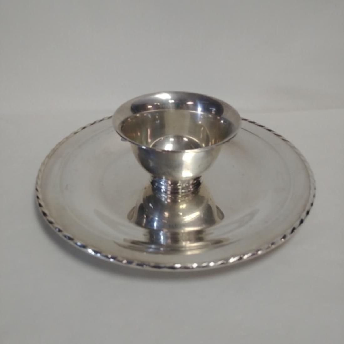 Two Pieces Towle Sterling Silver: A plate and a small bowl. Both marked Towle Sterling, 120 and 143.; 378 grams