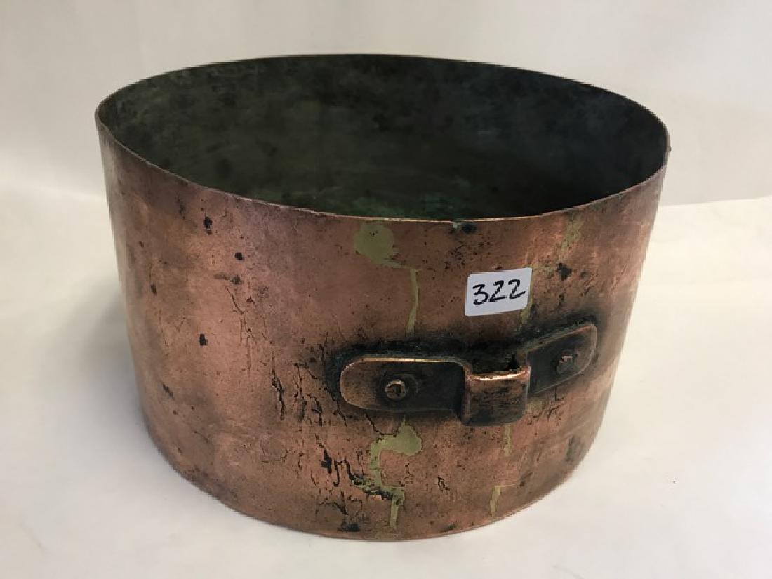 Copper Fireplace Pot: Size to follow.