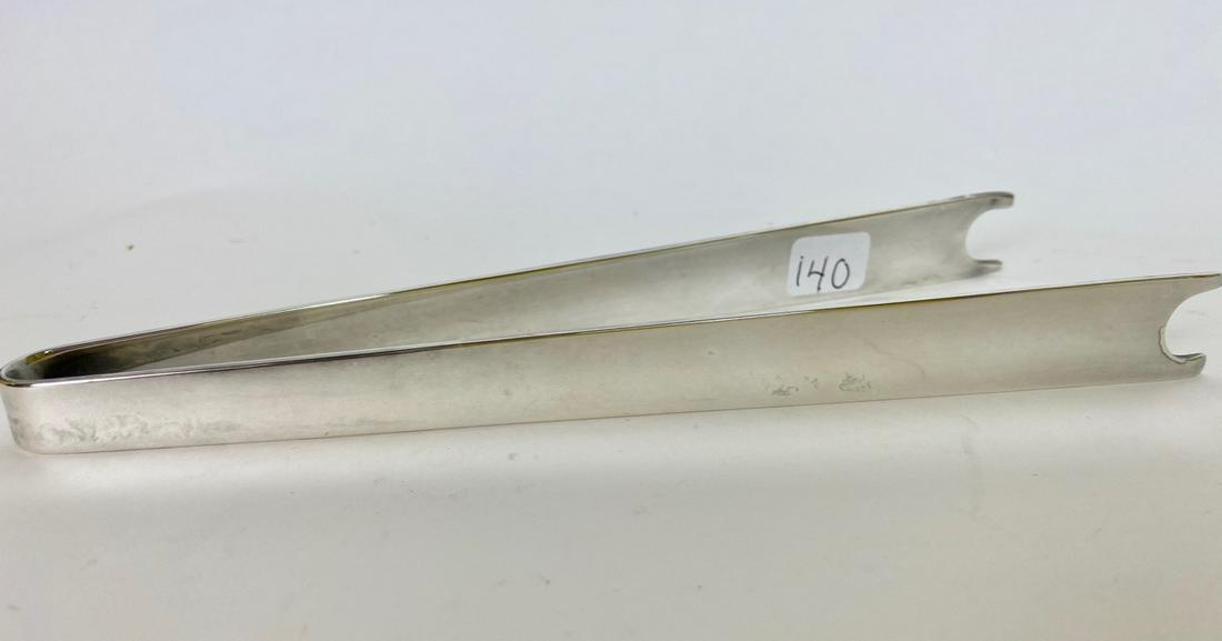 French Christofle Ice Tongs: Marked Christofle, France. 7.5" long