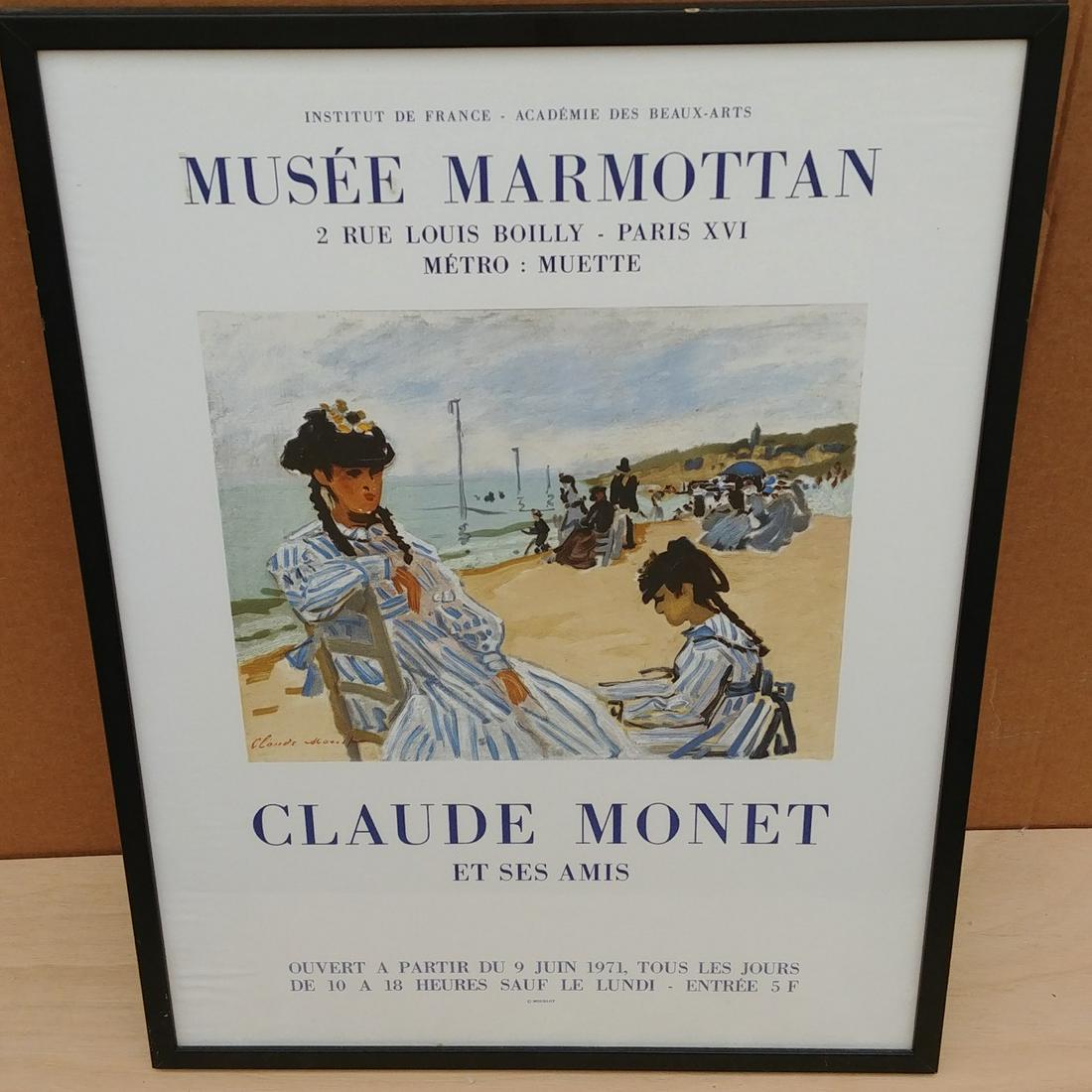 Claude Monet French Framed Poster: Musee Marmottan. 29" x 22"
