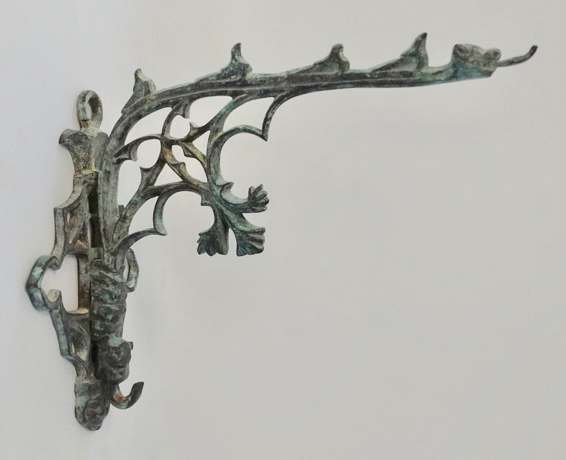 Cast Iron Gargoyle and Serpent Wall Hanger: Wall mounted plant hanger. 11.5" x 8.75" H
