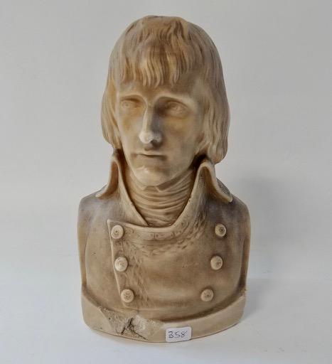 Soapstone Carved Figure of Napoleon: Damage in the front at the base. 9.5" H