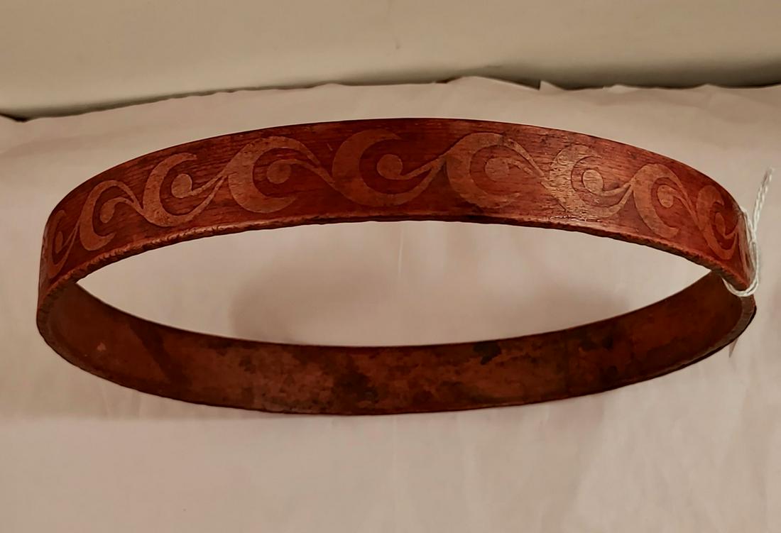 Wooden Box Inlaid Band: 8" diameter